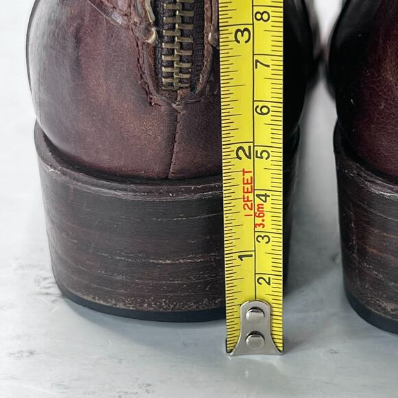 Freebird by Steven Roper Distressed Leather Western Ankle Boots Brown Women's 9 - Picture 10 of 10